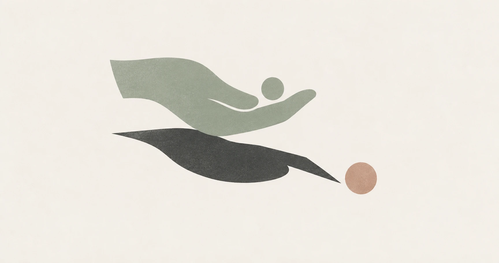 A gentle offering hand casts a pointed shadow toward an unintended recipient.
