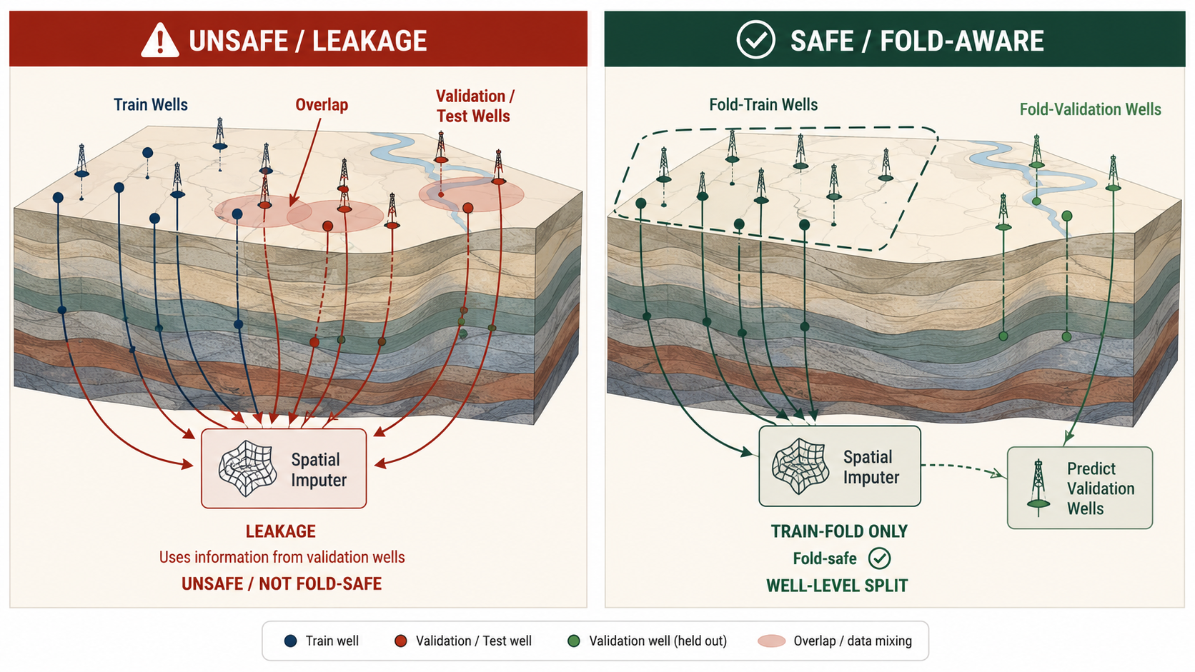 Unsafe leakage boundary versus fold-aware target-free features